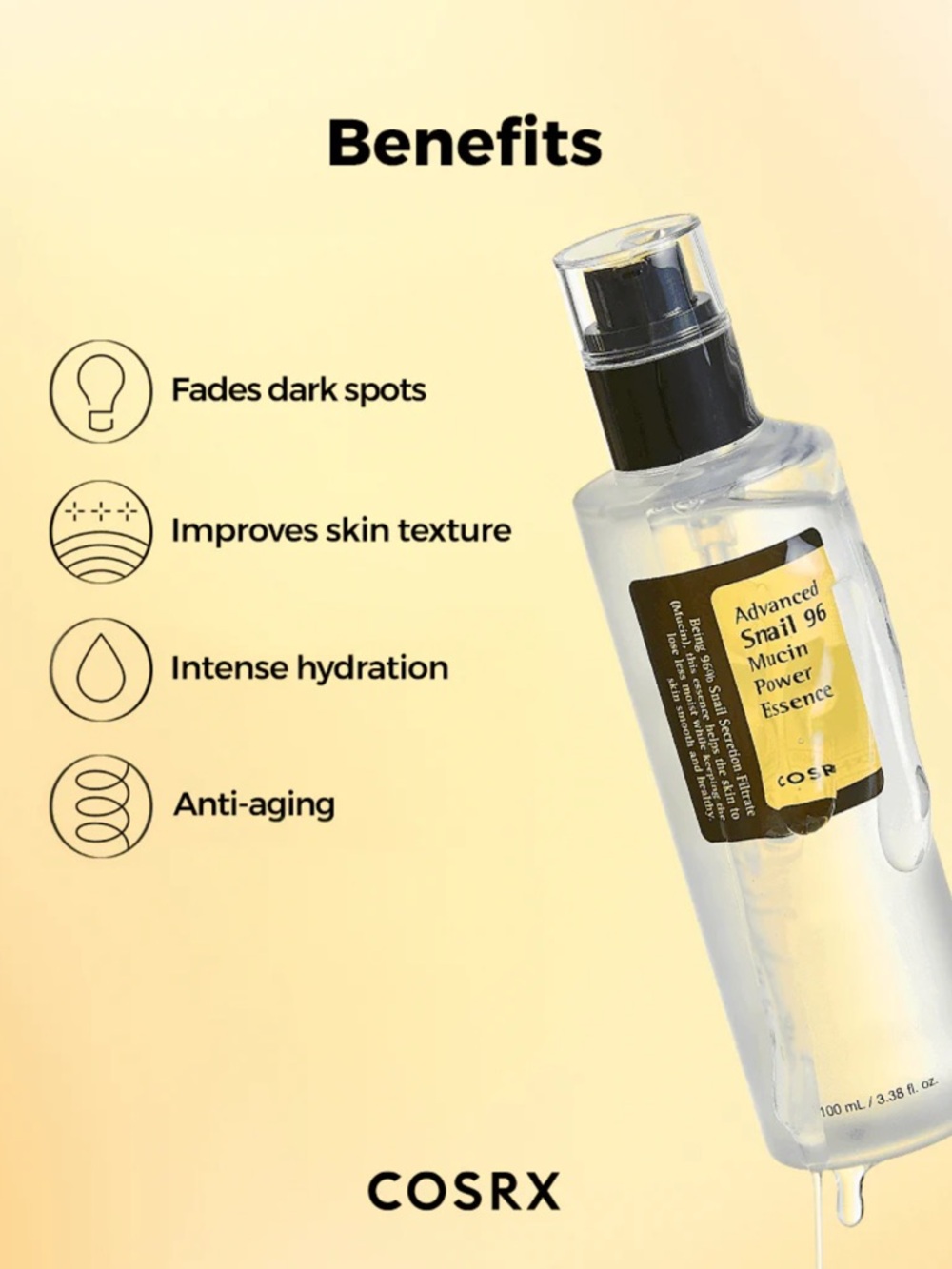 COSRX Advanced Snail 96 Mucin Power Essence - Primer Essence - Picture 2 of 4